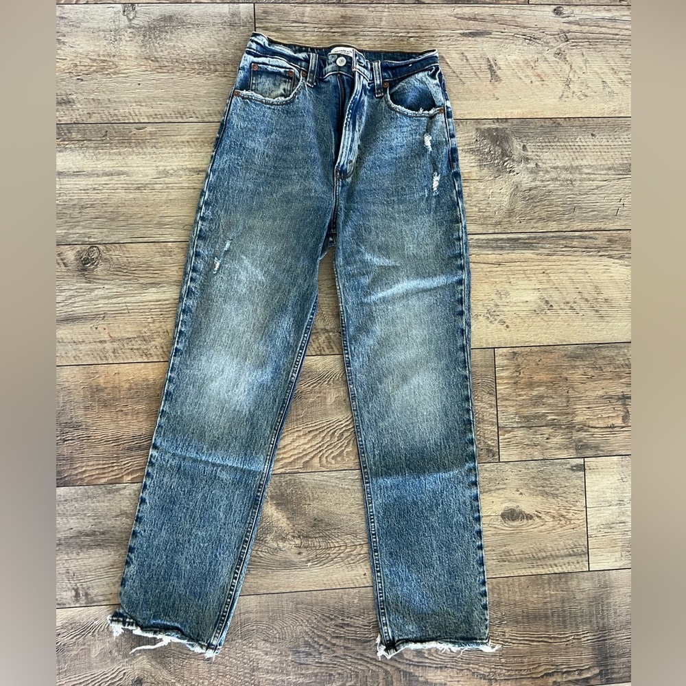 Abercrombie & Fitch Blue Straight Leg Jeans